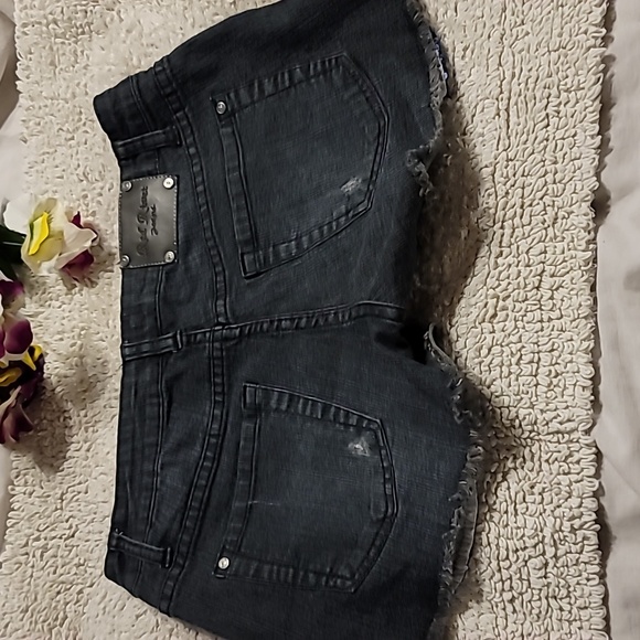 Y2K low waisted Micro Short SEQUIN pocket detail low waisted vintage retro cut - Picture 3 of 11